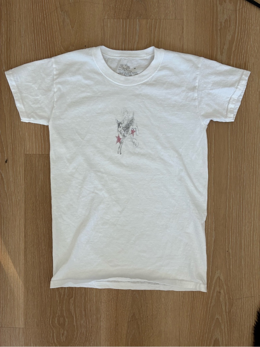 Graphic vintage style baby tee women’s size S/XS (Fruit of the Loom boys M) 100%